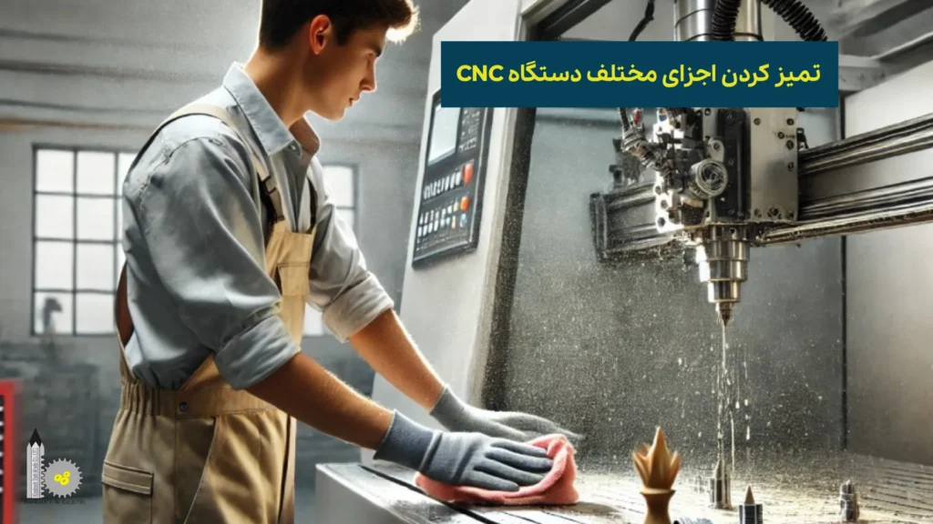 تمیز کردن اجزای مختلف دستگاه CNC​