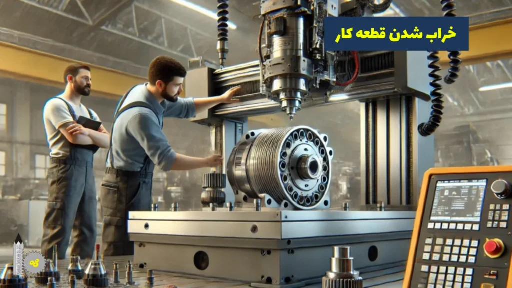 خرابی‌های رایج دستگاه CNC​ - خراب شدن قطعه کار