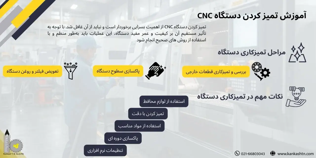 تمیز کردن دستگاه CNC