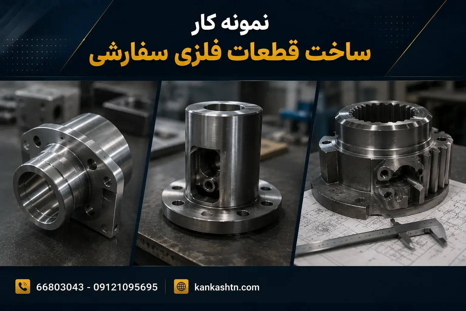 نمونه کار ساخت قطعات فلزی