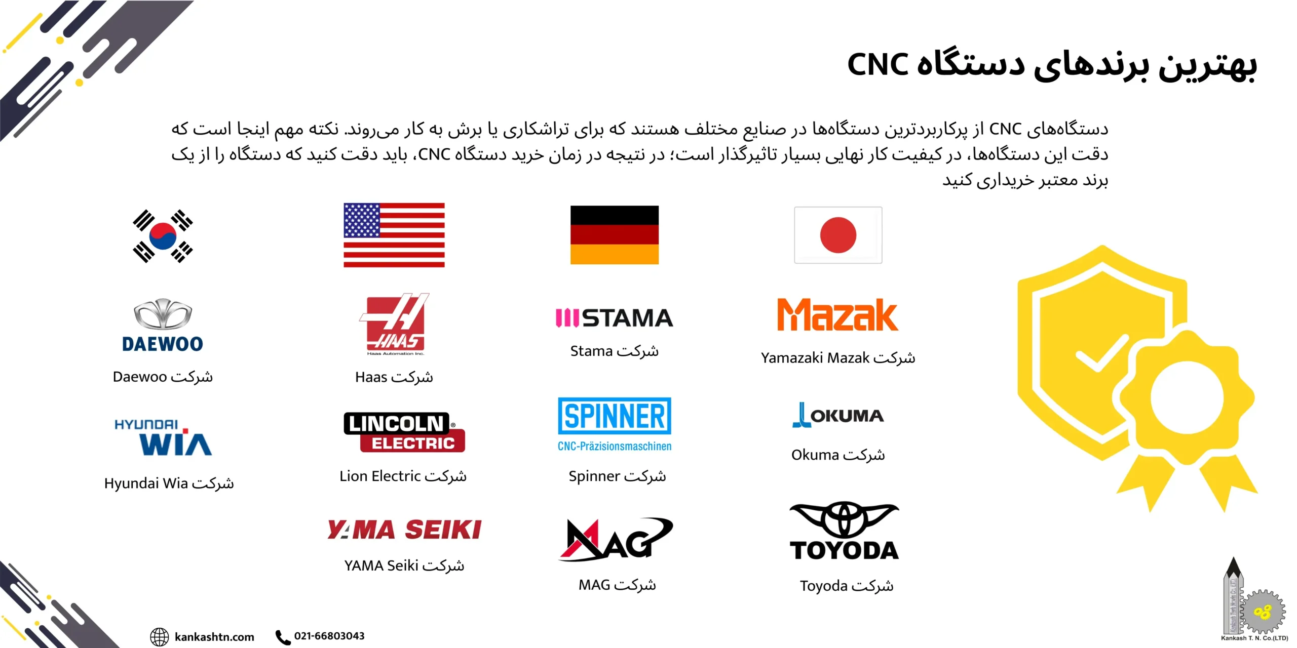 معرفی بهترین برند دستگاه CNC