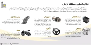 اجزا و قطعات دستگاه تراش چیست؟