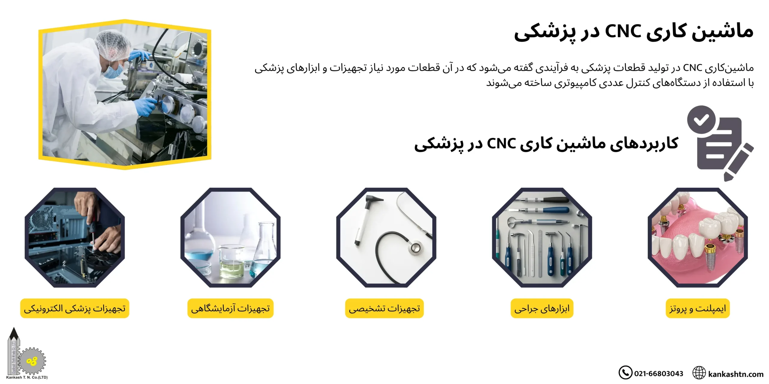 ماشین‌کاری CNC در تولید قطعات پزشکی